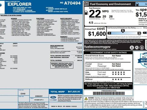 Used 2022 Ford Explorer XLT w/ Equipment Group 202A image 15