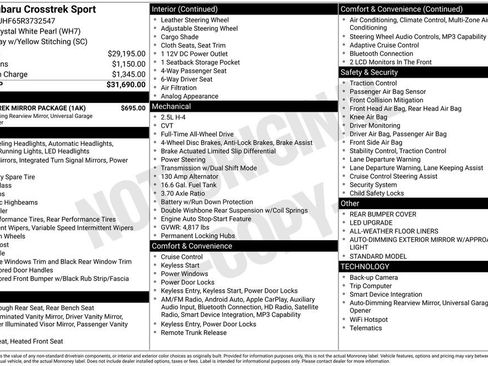 Used 2024 Subaru Crosstrek 2.5i Sport w/ Crosstrek Mirror Package image 34