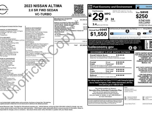 Used 2023 Nissan Altima 2.0 SR FWD image 4