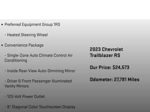 Used 2023 Chevrolet TrailBlazer RS w/ Convenience Package image 6