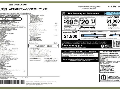 Used 2023 Jeep Wrangler Unlimited w/ Cold Weather Group AWD/4WD image 2