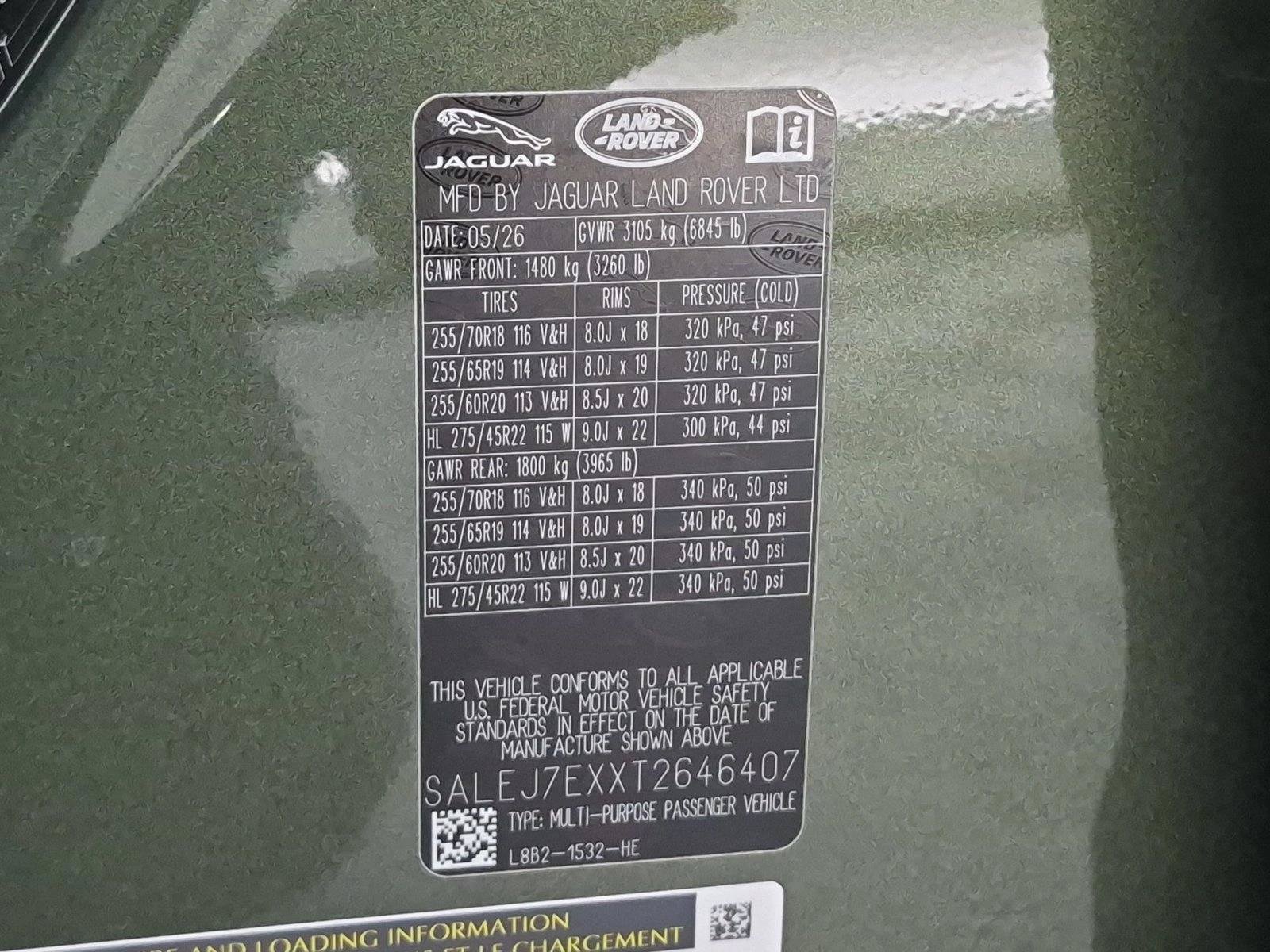 New 2026 Land Rover Defender 110 S AWD/4WD image 18
