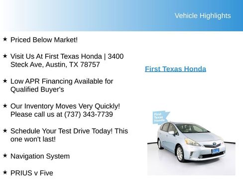 Used 2014 Toyota Prius V Five image 9