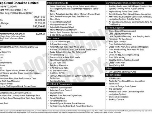 New 2026 Jeep Grand Cherokee Limited w/ Limited Altitude Package AWD/4WD image 5