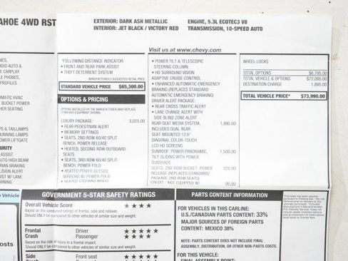 Used 2023 Chevrolet Tahoe RST w/ Luxury Package image 62