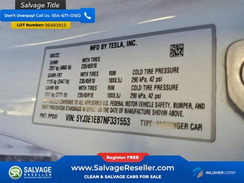Used 2022 Tesla Model 3 Long Range AWD/4WD image 16