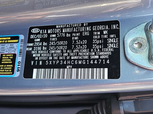 Used 2021 Kia Telluride EX w/ EX Premium Package FWD image 30