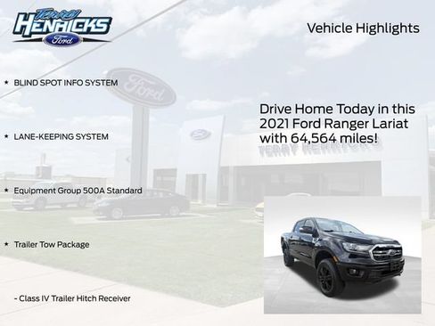 Used 2021 Ford Ranger Lariat w/ Trailer Tow Package AWD/4WD image 4
