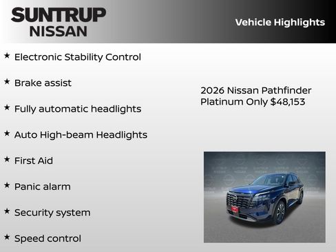 New 2026 Nissan Pathfinder Platinum AWD/4WD image 30