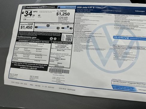 New 2026 Volkswagen Jetta S FWD image 40