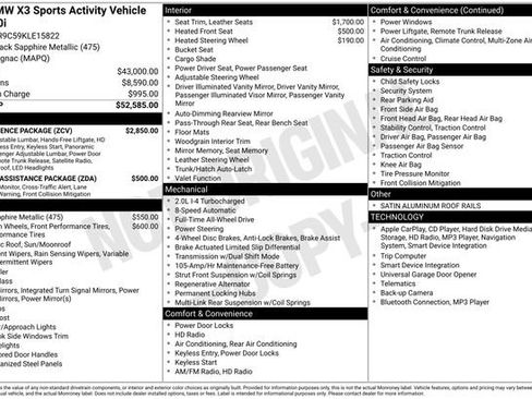 Used 2019 BMW X3 xDrive30i w/ Convenience Package image 13