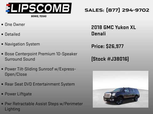 Used 2018 GMC Yukon XL Denali w/ Denali Ultimate Package image 6