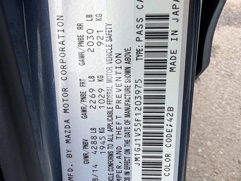 Used 2015 MAZDA MAZDA6 Touring image 42