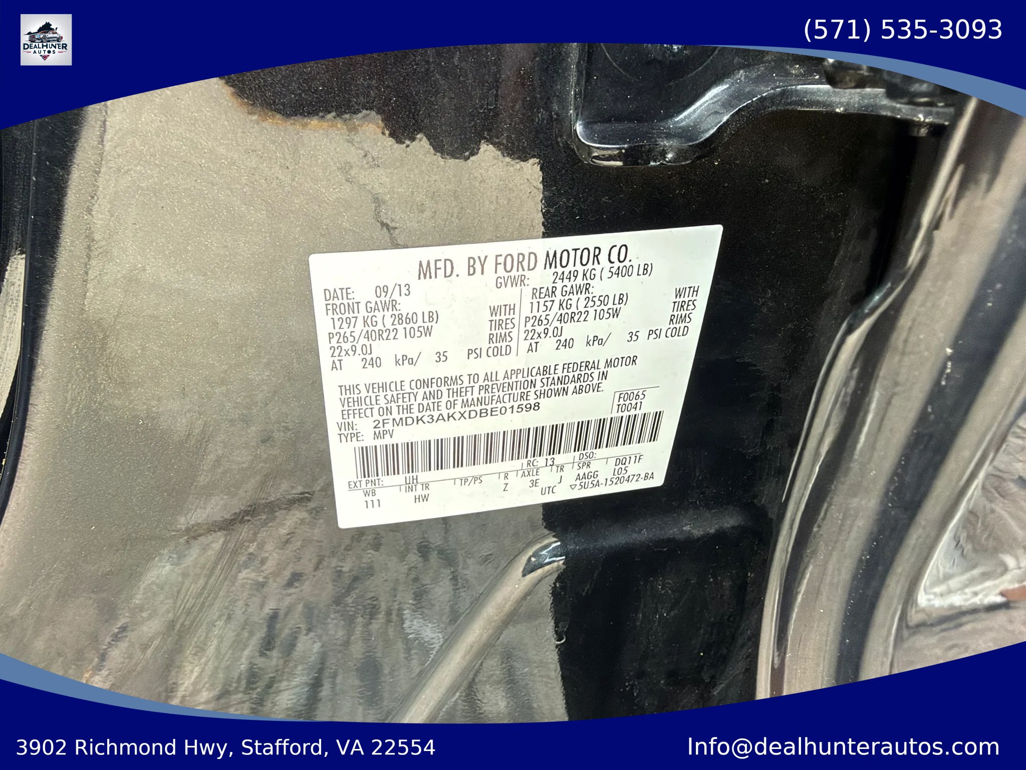 Used 2013 Ford Edge Sport w/ Driver Entry Pkg FWD image 38