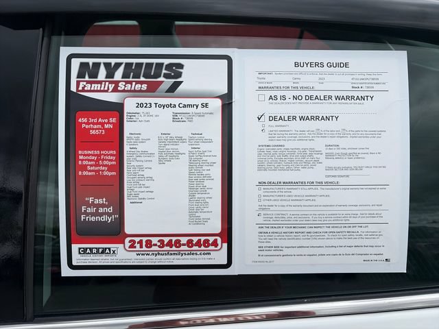 Used 2023 Toyota Camry SE FWD image 48