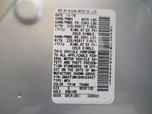 Used 2017 Nissan Rogue S w/ S Appearance Package image 33