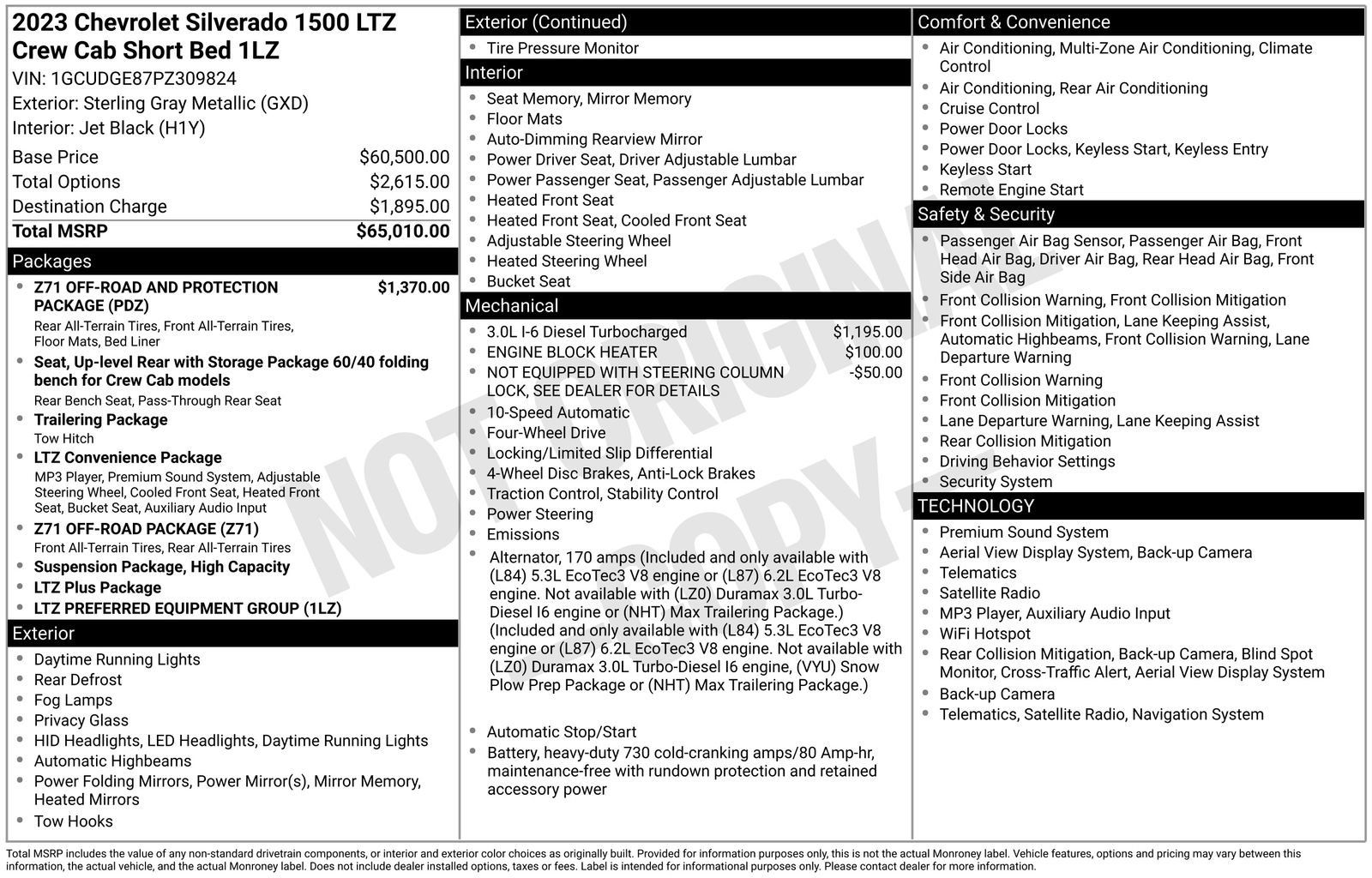 Used 2023 Chevrolet Silverado 1500 LTZ AWD/4WD image 36