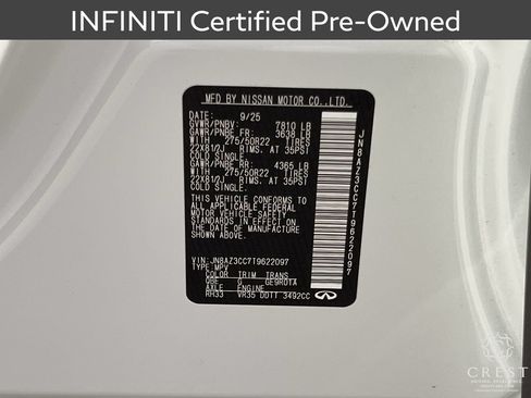 Certified 2026 INFINITI QX80 Autograph w/ Premium Cargo Package AWD/4WD image 35