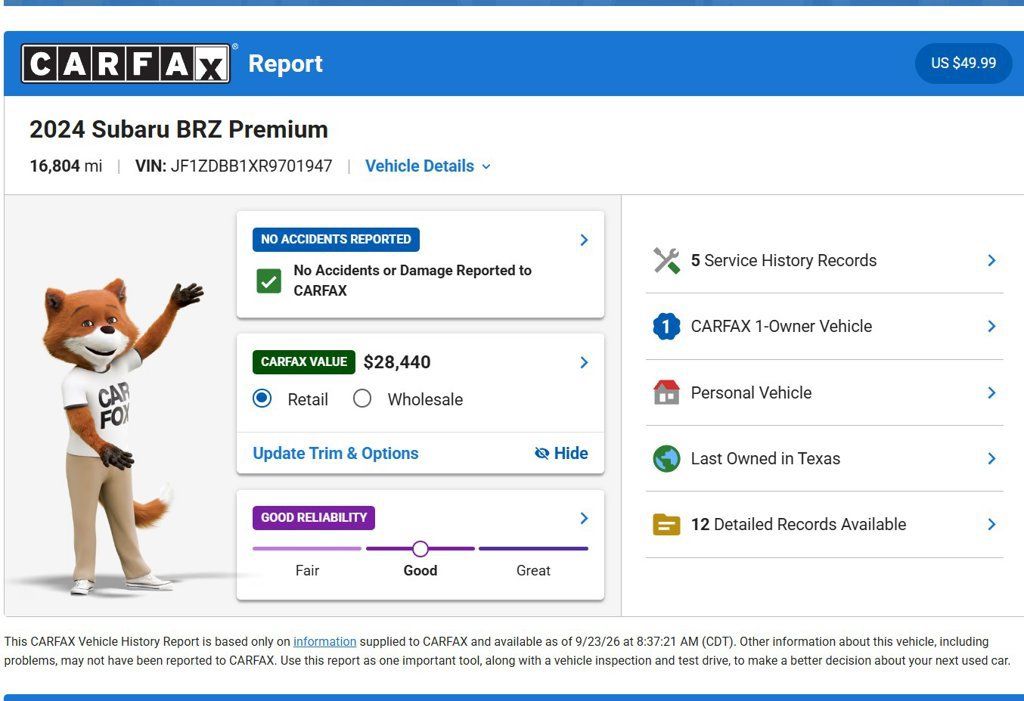 Used 2024 Subaru BRZ Premium RWD image 10