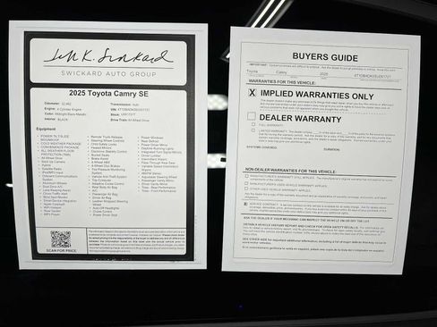 Used 2025 Toyota Camry SE w/ Convenience Package AWD/4WD image 43