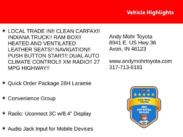 Used 2017 RAM 1500 Laramie w/ Convenience Group AWD/4WD image 2