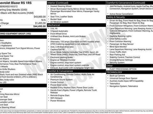 Certified 2025 Chevrolet Blazer RS FWD image 37