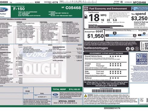 Used 2022 Ford F150 Lariat w/ Equipment Group 502A High AWD/4WD image 30