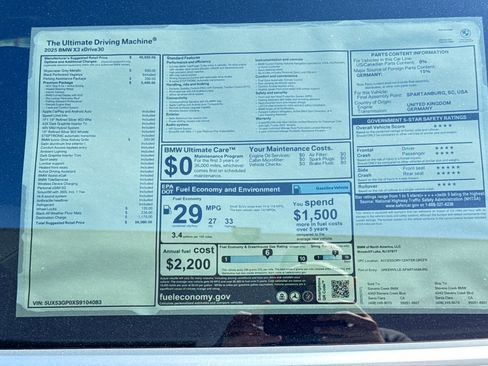 Used 2025 BMW X3 xDrive30i w/ Premium Package image 31