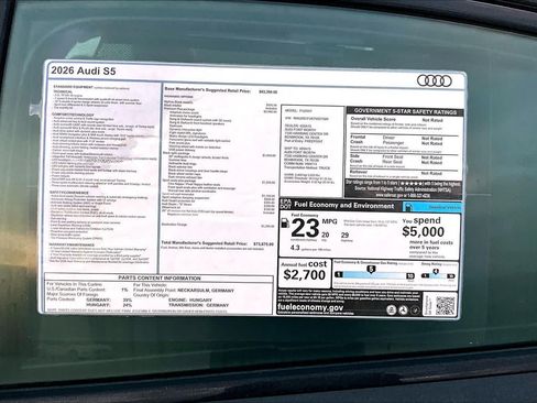 New 2026 Audi S5 Premium Plus AWD/4WD image 16