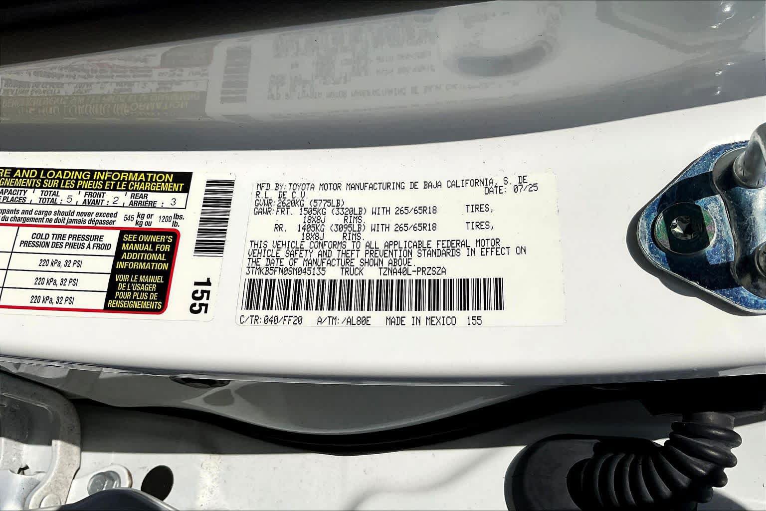 Used 2025 Toyota Tacoma SR5 RWD image 34