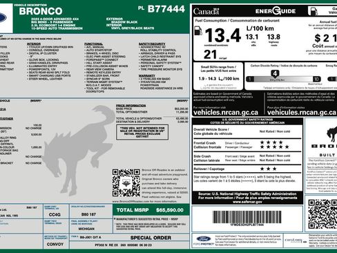 Used 2023 Ford Bronco Big Bend w/ Sasquatch Package AWD/4WD image 10