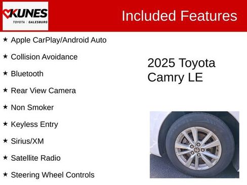 Used 2025 Toyota Camry LE FWD image 2
