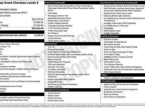 Used 2021 Jeep Grand Cherokee Laredo AWD/4WD image 4