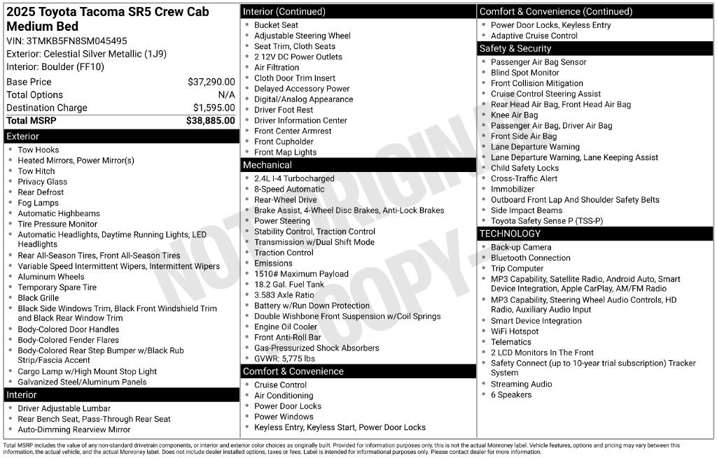 Used 2025 Toyota Tacoma SR5 RWD image 35