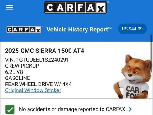 Used 2025 GMC Sierra 1500 AT4 w/ AT4 Preferred Package image 3