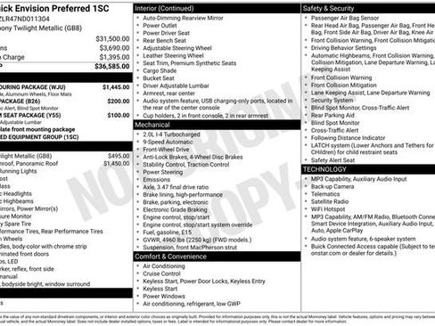 Used 2022 Buick Envision Preferred w/ Sport Touring Package FWD image 16