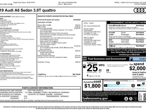 Used 2019 Audi A6 3.0T Premium Plus w/ Premium Plus Package image 2