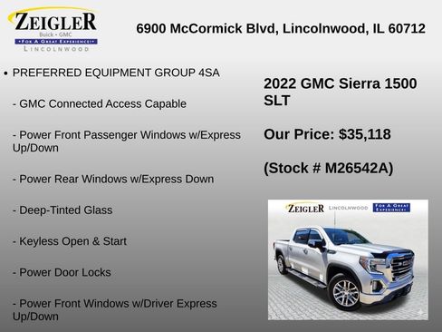 Used 2022 GMC Sierra 1500 SLT w/ SLT Premium Package AWD/4WD image 6