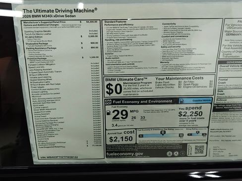 Used 2026 BMW M340i xDrive w/ Premium Package AWD/4WD image 33