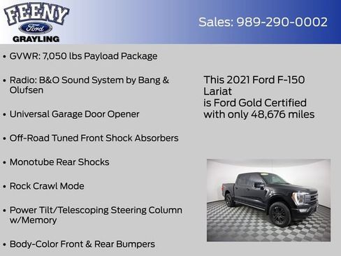 Certified 2021 Ford F150 Lariat w/ Equipment Group 502A High AWD/4WD image 28