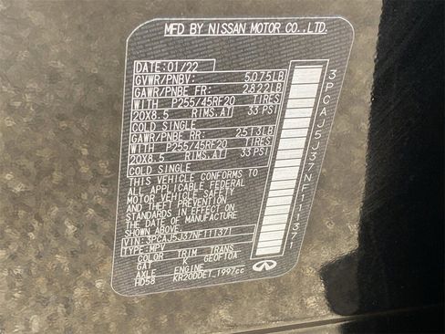 Certified 2022 INFINITI QX55 Luxe w/ Cargo Package image 36