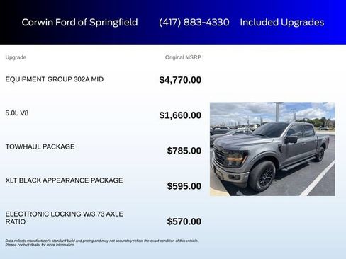 Used 2024 Ford F150 XLT w/ Equipment Group 302A MID AWD/4WD image 6
