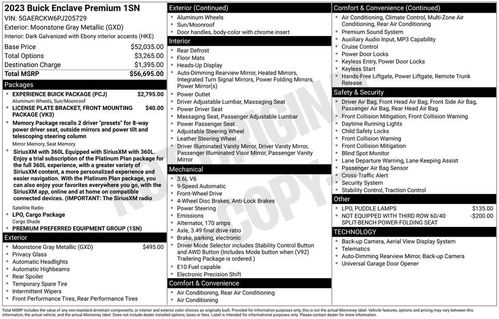Used 2023 Buick Enclave Premium w/ Experience Buick Package FWD image 42
