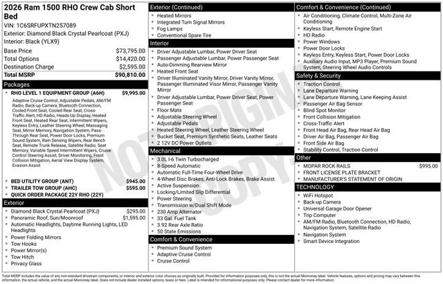 New 2026 RAM 1500 RHO w/ RHO Level 1 Equipment Group AWD/4WD image 5