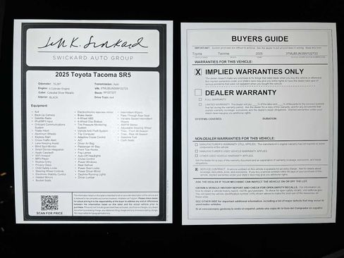 Used 2025 Toyota Tacoma SR5 AWD/4WD image 41