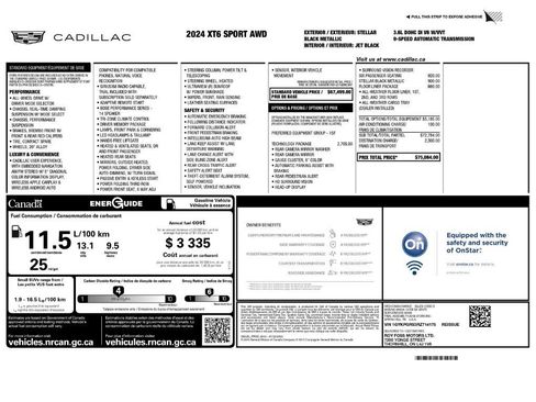 Used 2024 Cadillac XT6 Sport w/ Technology Package AWD/4WD image 2