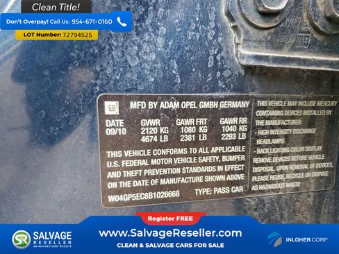 Used 2011 Buick Regal CXL w/ RL2 Preferred Equipment Group image 16