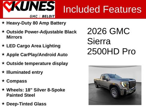 New 2026 GMC Sierra 2500 Pro w/ Convenience Package AWD/4WD image 3