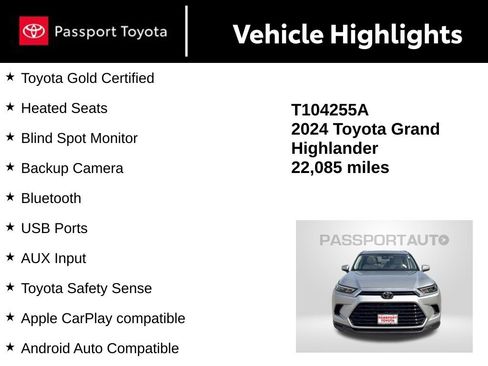 Certified 2024 Toyota Grand Highlander AWD image 15