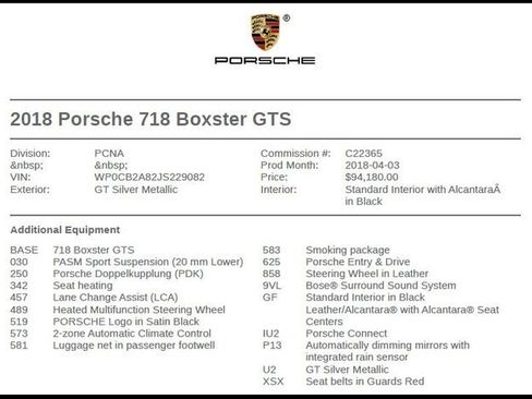 Used 2018 Porsche 718 Boxster GTS image 7